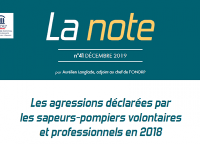 Publication de la Note n°41 sur les agressions de sapeurs-pompiers