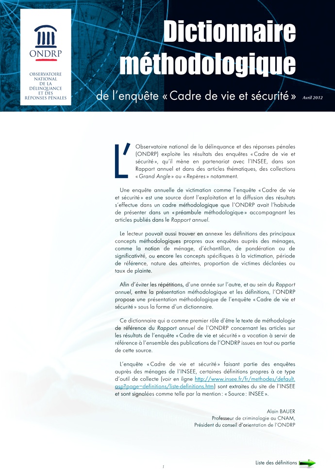 Dictionnaire méthodologique