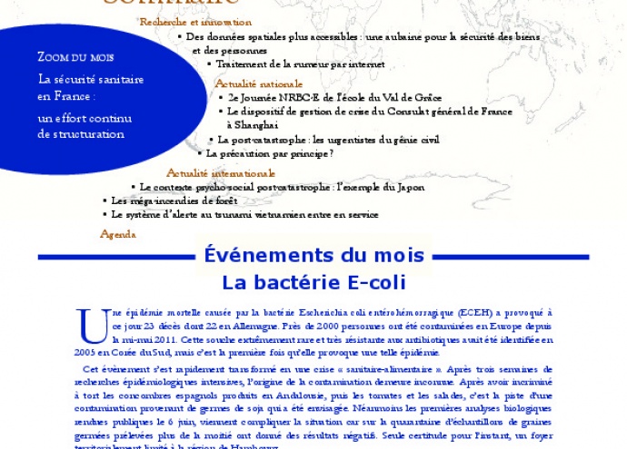 La sécurité sanitaire en France