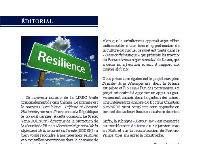 Le rapport 2013 « risques globaux » du Forum économique mondial