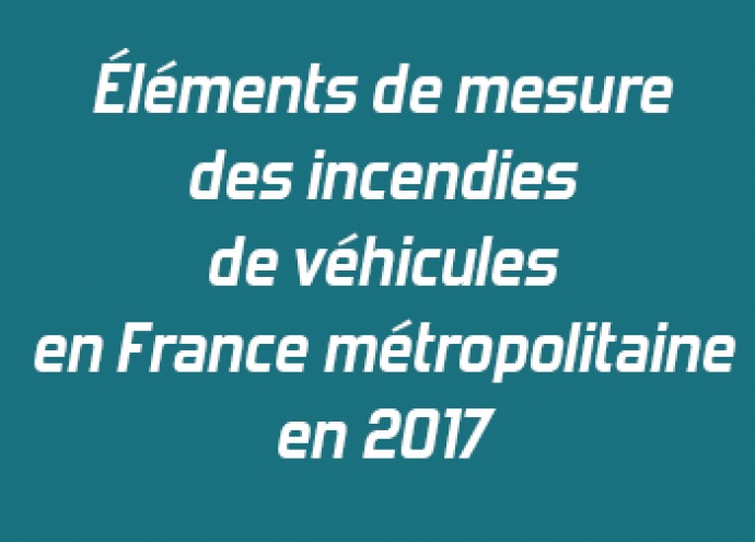 Éléments de mesure des incendies de véhicules en France métropolitaine en 2017