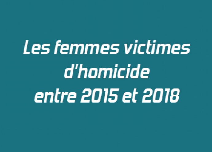 Les femmes victimes d'homicide entre 2015 et 2018