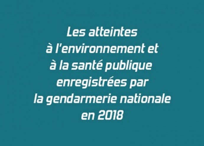 Les atteintes à l'environnement et à la santé publique enregistrées par la gendarmerie nationale en 2018