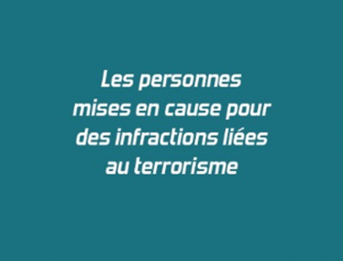 Les personnes mises en cause pour des infractions liées au terrorisme